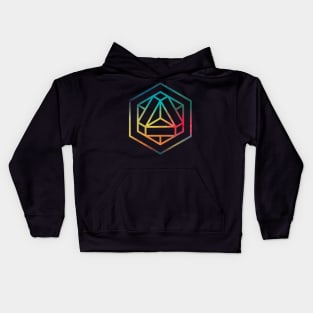 Sacred geometry 01 rainbow Kids Hoodie